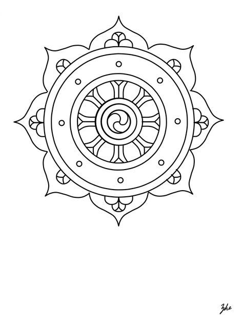 Dharma Wheel Art, Wheel Of Dharma Tattoo, Dharma Wheel Tattoo Design, Dharma Wheel Tattoo, Dharma Tattoo, Wheel Of Dharma, Wheel Tattoo, Buddhist Tattoo, Buddhist Art Drawing