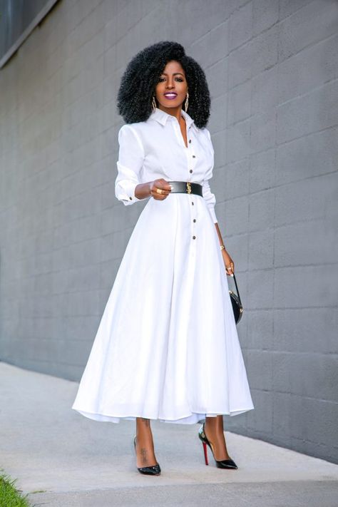 Style Pantry | My Style Simple Maxi Dress, How To Wear Shirt, Shirt Collar Styles, Outfit Work, Rock Chic, Long Shirt Dress, Midi Shirt Dress, Dress Shirts For Women, Curvy Outfits