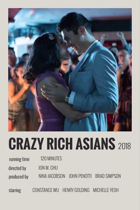 Crazy Rich Asians Poster, Crazy Rich Asians Aesthetic, Movie Poster Room, Polaroid Movie Poster, Movie Collage, Stranger Things Costume, Movie Card, Girly Movies, Most Paused Movie Scenes