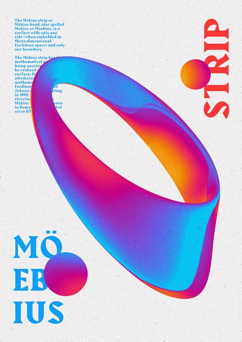 Baptiste Chauloux on Behance Mobius Strip Logo, Moebius Strip, Mobius Strip, Graphic Design Tutorials Learning, Illustrator Design Tutorial, Texture Graphic Design, Graph Design, Math Art, Graphic Design Trends