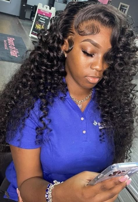 Frontal Wig Hairstyles, Birthday Hairstyles, Deep Wave Hairstyles, Lace Fronts, Front Lace Wigs, Frontal Hairstyles, Curly Lace Front Wigs, Sew Ins, Hot Hair Styles