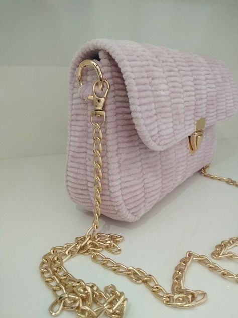 Crochet Bag Canvas, Handmade Canvas Bag, Canvas Bags Ideas, Canvas Crochet Bag, Handmade Bags Crochet, Tas Handmade, Pola Jaring, Canvas Bag Diy, Diy Crochet Bag