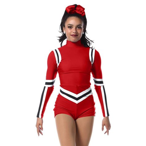 Varsity Cheer Uniforms, Majorette Dance Uniforms, Unity Is Strength, Dance Team Uniforms, Womens Sports Fashion, Spirit Costume, Dance Convention, Dance Uniforms, Dance Competition Costumes