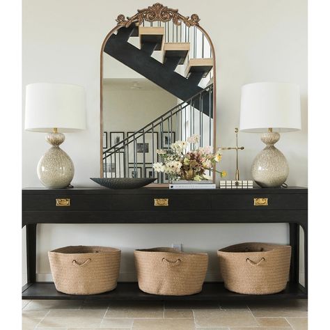 Size Suggestion: Avoid buying mirrors that are too large or too small. It is recommended that you use a measuring ruler to measure the size of the mirror space in your home in advance. Arch Bathroom Mirror, Arch Bathroom, Antique Gold Mirror, Mirror Antique, Arch Mirror, Gold Mirror, Antique Gold, Bed Bath Beyond, Bed Bath