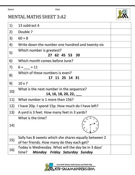 Mental Math Tricks, Worksheet For Class 2, Math Multiplication Worksheets, Mental Maths Worksheets, Mental Maths, Worksheets For Class 1, Math Practice Worksheets, Everyday Math, Free Printable Math Worksheets