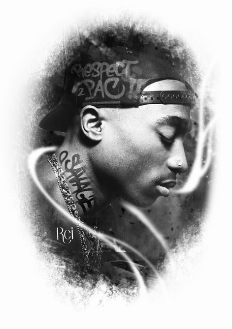 Tupac Tattoo Design, Tupac Shakur Tattoo, 2pac Tattoos, Tupac Tattoo, Fake Skin Tattoo, 2pac Art, Chicanas Tattoo, Tupac Art, Pop Art Tattoos