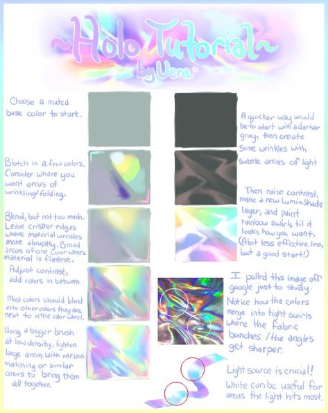 Holographic Fabric, Iridescent Fabric, Fabric Drawing, Procreate Tutorial, Coloring Tips, Digital Art Beginner, Coloring Tutorial, Digital Painting Tutorials, Drawing Clothes