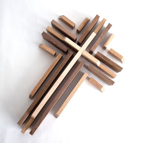 In Stock Item You Can Build These Crosses!These project kits have almost everything you need to make beautiful crosses without making a single cut. No need for power tools at all! Looking for a fun and family-friendly activity? Try our DIY Layered Cross Build Kits! These kits come with pre-cut premium hardwoods and easy-to-follow instructions that will guide you and your loved ones through the building process. Building these beautiful crosses is a safe and enjoyable experience for kids and adul Wooden Crosses Diy, Wooden Cross Crafts, Small Easy Woodworking Projects, Layered Crosses, Building Process, Wooden Crosses, Furniture Details Design, Cross Crafts, Diy Cross