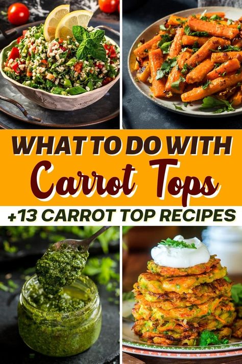 If you grow your own veggies, you've probably wondered what to do with carrot tops. Luckily, I have 13 easy and delicious carrot top recipes right here! Recipe Using Carrots, Best Casserole Recipes, Best Casserole, Gremolata Recipe, Canned Carrots, Roasted Rainbow Carrots, Carrot Tops, Healthy High Protein Snacks, Carrot Greens