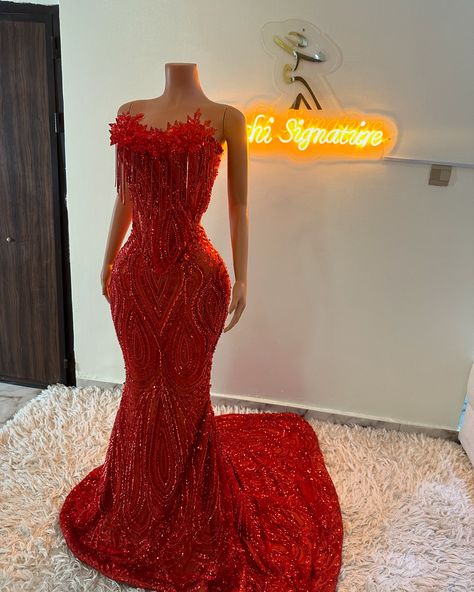 Very cutesy, very demure🔥 #clientorder❤️ Available for pre-order in a variety of colors and sizes. Have you booked yet? #prom2025 is Open!🪡 Having trouble finding custom dresses that flatter your body? All you need to do is bring your idea/inspiration & I’ll customize that into reality. @gechisignature is here to make you look fabulous. For inquiries, send a DM or Email📨 gechisignature@gmail.com Don’t wait to book.. book and wait for us to create magic. #promdressforsale #customdesigner #... Cute Prom Dresses Red, Prom Dress Color Ideas, Ginger Prom Dresses, Crystal Birthday Party, Red Long Prom Dresses, Luxury Prom Dress, Red Prom Dresses Long, Red Beaded Dress, Wedding Dress Luxury