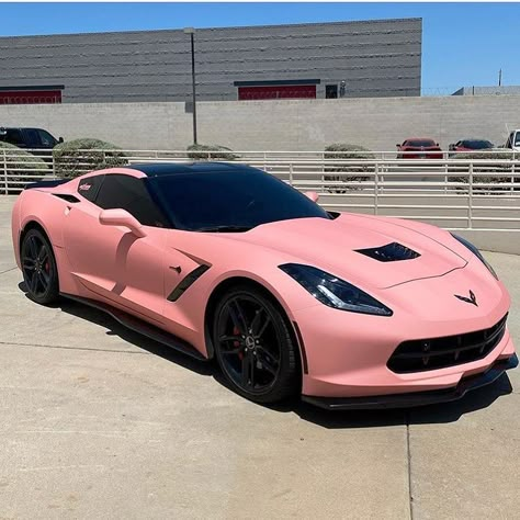 Corvette Society on Instagram: “Peach pink wrap on this C7 owned by @corvettebarbie 🍑🔥 • • • • • • • • • •…” Wallpaper Expensive, Car Expensive, Aesthetic Expensive, Cars Mclaren, Pink Corvette, Tattoo Car, Cars Tattoo, Cars Toyota, Expensive Car