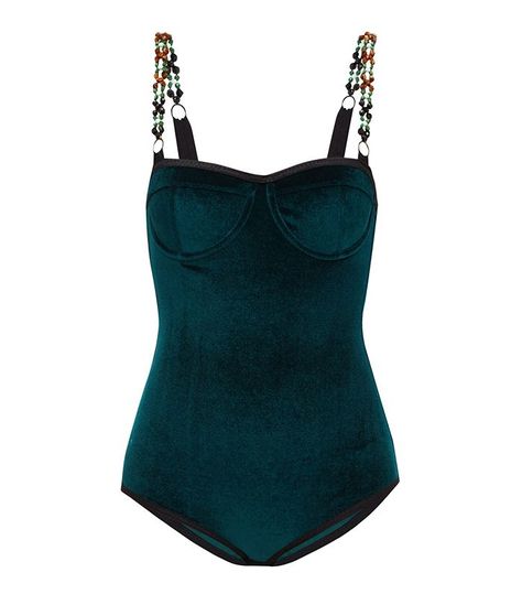 Ami Muse Studio Beaded Velvet Bodysuit Fancy Frocks, Retro Lingerie, Green Suit, Velvet Bodysuit, Velvet Blouses, Velvet Headband, High Fashion Street Style, Party Fashion, Who What Wear