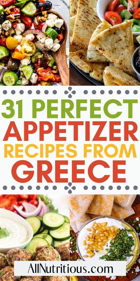 Greek Mezze, Healthy Salad Ideas, Greek Recipes Easy, Chicken Appetizer Recipes, Mediterranean Appetizers, Greek Appetizers, Chicken Appetizers, Greek Cooking, Salad Ideas