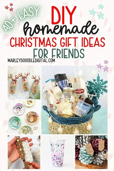 Get creative this holiday season with 49 unique and cheap DIY Christmas gifts for friends! These easy and thoughtful gift ideas are perfect for adding a personal touch to your holiday celebrations. Whether you’re looking for something quick or crafting on a budget, these gifts are sure to be a hit with your friends. Low Cost Gifts For Friends, Diy Upcycled Christmas Gifts, Easy Cheap Christmas Gifts For Coworkers, Xmas Diy Gifts Ideas, Easy Crafts For Christmas Gifts, Diy Gift For Students, Diy Gifts For Neighbors, Homade Christmas Gifts Ideas Easy Diy, Cute Small Gift Ideas