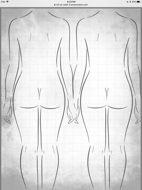 Back Template For Tattoo, Body Templates For Tattoo, Body Outline Template For Tattoo, Blank Body Template Female Tattoo, Body Reference For Tattoo, Women Back Reference, Leg Outline Template For Tattoo, Back Template Tattoo, Body Template For Tattoos