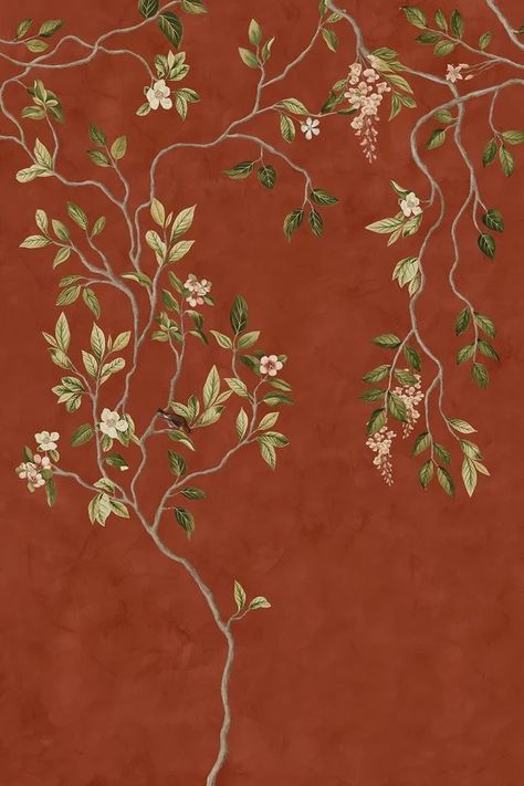 Shop a unique art inspired wallpaper or wall murals for the home – Page 19 – belarteSTUDIO Chinese Wall Decor, Red Chinoiserie, Inspired Wallpaper, Dark Red Wallpaper, Red Backdrop, Chinoiserie Wall, Chinoiserie Wallpaper, Red Canvas, Luxury Wallpaper