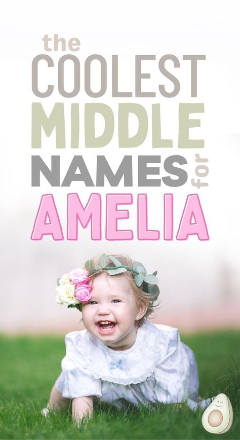 the coolest middle names for amelia - picture of smiling baby girl with flower crown crawling in grass Amelia Name Meaning, Amelia Name, Girl Middle Names, Name Combinations, Cool Middle Names, Vintage Baby Names, Middle Names For Girls