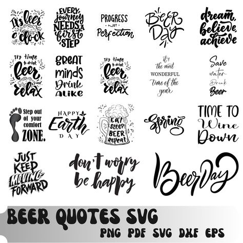 Beer Glass Svg, Food Font, Beer Svg, Alcohol Quotes, Beer Quotes, Font Typography, Funny Beer, Creating Cards, Beer Design