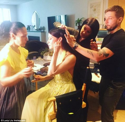 Lucy Lui, Glam Team, Yellow Gown, Lucy Liu, Zuhair Murad, Tony Awards, Sunday Night, Falling Down, Her Hair