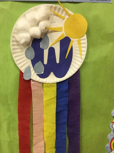 Art Weather Activities Preschool, X Preschool Crafts, Letter W Crafts For Preschoolers Ideas, W Is For Weather Preschool, Preschool Crafts Weather, Weather Craft Kindergarten, W Is For Weather, Preschool Letter W Crafts, W Crafts For Toddlers