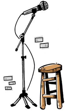 STAND UP COMEDY (Core Class - 5 Days): Campers will create a one-minute stand-up comedy routine based on their own life. Standup Comedy Poster, Stand Up Comedy Aesthetic, Stand Up Comedy Poster, Comedy Illustration, Comedy Poster, Bar Pics, Pecha Kucha, Comedy Sketch, Standup Comedy