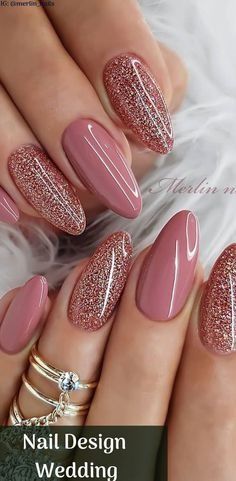 55 Valentine’s Day Nail Designs That Will Steal Your Heart 33 Blush Rose Nails, Ombre Nail Design, Blush Pink Nails, Crazy Nail Designs, Mauve Nails, Nail Designs Pictures, Ombre Nail Designs, Pretty Nail Art Designs, Crazy Nails