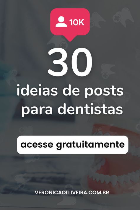 Procurando inspiração para o seu próximo post como dentista? Acesse gratuitamente nosso guia completo com 30 ideias de conteúdo para impulsionar seu instagram odontológico! De dicas de higiene bucal a tendências da odontologia, este recurso exclusivo irá ajudá-lo a criar conteúdo valioso para sua audiência. Não perca tempo, comece a criar conteúdo de qualidade agora mesmo! 💡🦷 #Dentista #marketingparadentista #marketingodontologico Story Instagram, Marketing Digital, No Instagram, Marketing, Instagram Posts, Quick Saves, Instagram