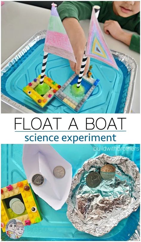 Sink The Boat Activity, Spontaneous Activities Preschool, Eyfs Stem Activities, Eyfs Transport Activities, Transportation Provocations, Childminding Activities, Transportation Science, Kids Science Experiment, Science Activities For Toddlers