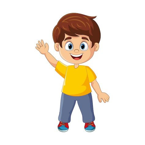 Kid Character Art, 2d Animation Character Design, Hello Clipart, Boys Animation, 2d Cartoon Character, Boy Animation, Hello Cartoon, Boys Drawing, Baby Boy Cartoon