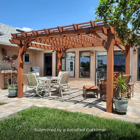 Cedar Wood Pergola Cedar Pergola, Wood Pergola, Patio Canopy, Deck With Pergola, Classic Aesthetic, Support Structure, Backyard Deck, Patio Accessories, Deck Garden