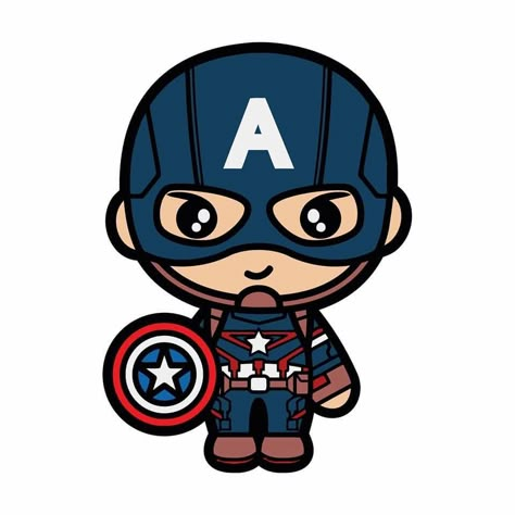 Captain America Clipart, Marvel Cartoon Drawings, Captain America Drawing, Iron Man Cartoon, Baby Marvel, Chibi Marvel, Baby Avengers, Avengers Cartoon, Marvel Cartoons