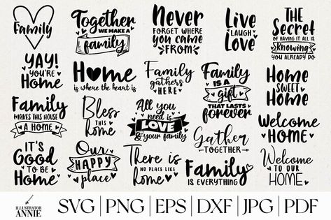 Create Stickers, Farmhouse Svg, 20th Quote, Girls Clips, Family Svg, Family Sign, Sign Svg, Family Signs