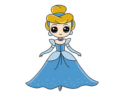 How to Draw Princess Cinderella, Simple and Easy @EasyDrawingsYT Cinderella Cute Drawing, Easy Disney Princess Drawings, Cute Princess Drawings Easy, Cinderella Drawing Easy, Princess Drawings Easy, How To Draw Cinderella, Cinderella Sketch, How To Draw Princess, Easy Sketching