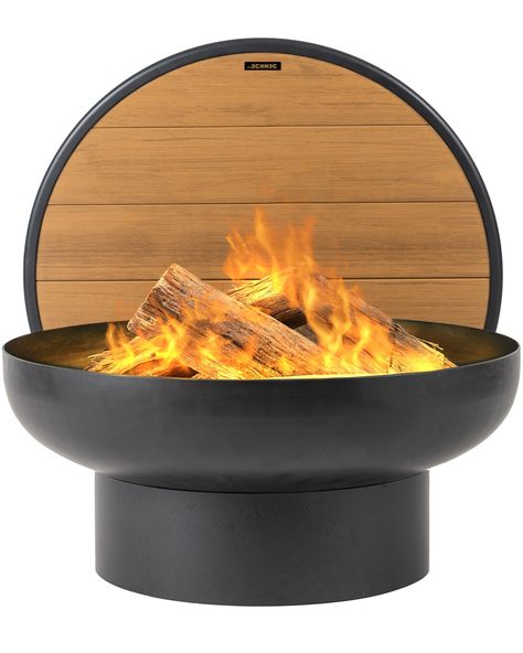 PRICES MAY VARY. EXTRA THICK – Unlike other wood fire pits, the DENKOE round fire pit table has a thicker fire pit bowl measuring 0.13 inch. It's an outdoor firepit made from heavy duty cast iron which retains heat longer so you can entertain longer. UNMATCHED DURABILITY - Most fire pits for outside use are not built to last. DENKOE firepits are coated with a heat and weather resistant layer of protection for extra durability. You can enjoy years of fire burning without a rust covered fire pit. One Ring Fire Pit, Fire Pit Table Wood, Solo Stove Fire Pit Seating, Fire Pit Coffee Table Target, Cool Fire Pit Seating, Wood Burning Fire Table, Wood Fire Ring, Fire Pit Uk, Backyard Fire Bowls