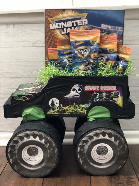 Monster Truck Easter Basket Ideas, Kids Luau Parties, Kids Luau, Thanksgiving Arts And Crafts, Barney Birthday, Homemade Easter Baskets, Movie Theme Birthday Party, Candy Theme Birthday Party, Boys Easter Basket