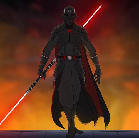 Inquisitor by: https://www.instagram.com/nickducoteart/ Star Wars Inquisitor Oc, Inquisitor Star Wars, Star Wars Inquisitor, Sith Mask, Sith Inquisitor, Dark Siders, Sci Fi Character Art, Grand Inquisitor, Sith Lords