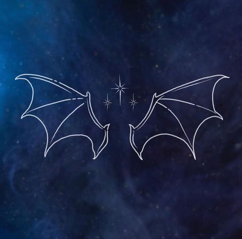 Acotar Stars Tattoo, Acotar Tattoos Wings, Rhysand Wings Tattoo, Acotar Wings Tattoo, Acotar Bat Wings Tattoo, Tangled Sweatshirt, Sjm Tattoo Ideas, Acotar Drawings, Rhysand Tattoo