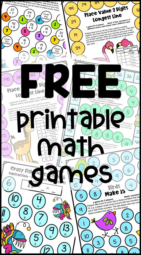 Math Games 3rd Grade Free, Third Grade Math Games Free, Math Games Third Grade Free Printable, Second Grade Math Games Free, Math Games Second Grade Free Printable, Counting Games First Grade, Printable Math Games 1st Grade, Free Math Printables 2nd Grade, Math Games For 1st Grade Free Printable