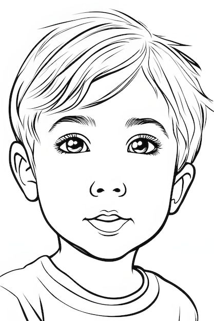 Drawing Children Faces, Photo Coloring, Mt Olympus, Procreate Ideas, Children Sketch, Coloring Page Printable, Pencil Shading, Black And White Sketches, White Poster