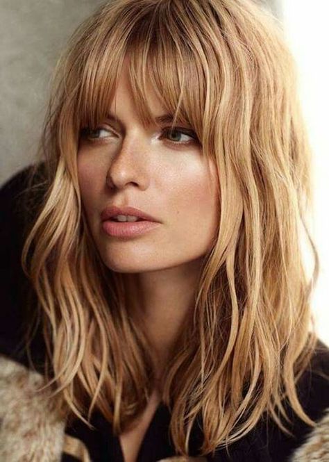 Bridal bangs - Curtain bangs with wedding updos, loose wavy hair Julia Stegner, Long Bob Haircuts, Lob Haircut, How To Style Bangs, Long Bob Hairstyles, Bob Hair, Haircuts With Bangs, Long Bob, Short Bob Hairstyles