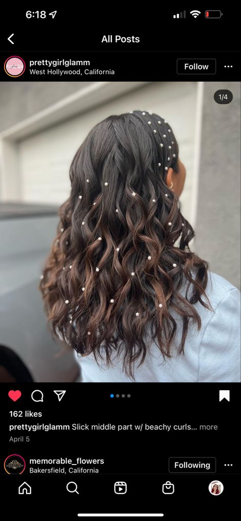 Rhinestone Half Up Half Down, Half Up Half Down Hair With Rhinestones, Curled Hair With Diamonds, Graduation Hairstyles For Long Hair Curls, Hair Styles Graduation Cap, Prom Hairstyles Rhinestones, Grad Hairstyles Medium Length, Prom Hair Extensions, Conformation Hairstyles Curls