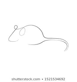 a simple rat/mouse tattoo design Mouse Line Tattoo, Rat Outline Tattoo, Small Mouse Tattoo, Mouse Outline Tattoo, Coven Tattoos, Rat Tattoo Ideas, Mouse Tattoo Design, Rat Photos, Mouse Tattoo