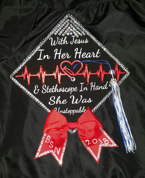 Phlebotomy Cap Ideas, Ems Graduation Cap, Lpn Graduation Cap Ideas, Phlebotomy Graduation Cap, Nurse Practitioner Graduation Cap, Er Nurse Grad Cap, Cardiac Nurse Graduation Cap, Future Nurse Graduation Cap, Nurse Loading