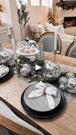 4.1K views · 48 reactions | New Year’s Eve hosting ideas & tablescape inspo 🪩✨ I went with a disco ball theme — a lot of times they even have disco balls in the Christmas decor... | By thedecor411Facebook Disco New Years Eve Party Decor, Disco Ball Christmas Decorations, Christmas Eve Party Decor, Disco Ball Dinner Party, New Year’s Eve Tablescape, Disco Ball Tablescape, Disco Table Setting, Disco Christmas Decor, Disco Ball Christmas Decor