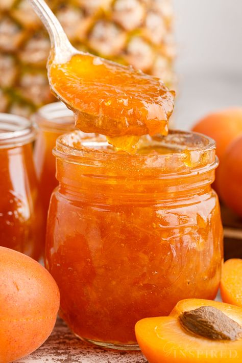 Apricot Pineapple Freezer Jam Recipe, Apricot Jam Recipe With Pectin, Apricot Pineapple Jam Recipe, Canning Apricots, Apricot Pineapple Jam, Apricot Jam Recipe, Pineapple Jam Recipe, Pineapple Jelly, Fresh Apricots