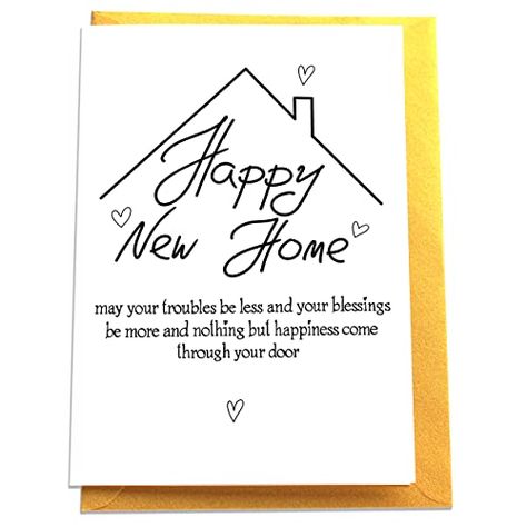 Happy New Home - Funny New House Congratulations and Housewarming Card with Irish Blessing, Welcome New Homeowner, Home Sweet Home New House Congratulations, Welcome Home Cards, Housewarming Card, Happy New Home, New Home Cards, Irish Blessing, Funny New, Closing Gifts, Funny Messages