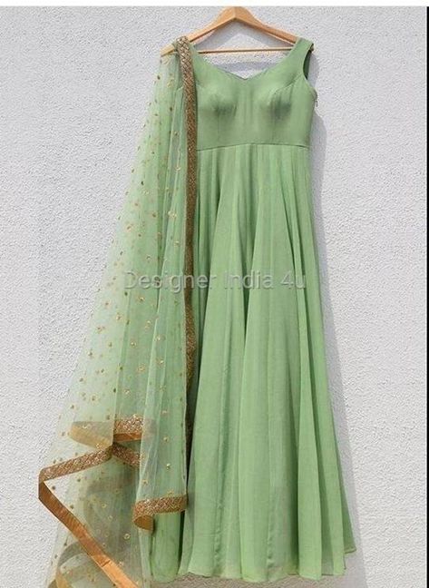 Indian Designer Anarkali Salwar Kameez Suit Dupatta green | Etsy Anarkali Georgette, Kameez Lehenga, Suit Dupatta, Lehenga Anarkali, Green Anarkali, Outfit Designer, Designer Anarkali Dresses, Anarkali Salwar, Churidar Designs