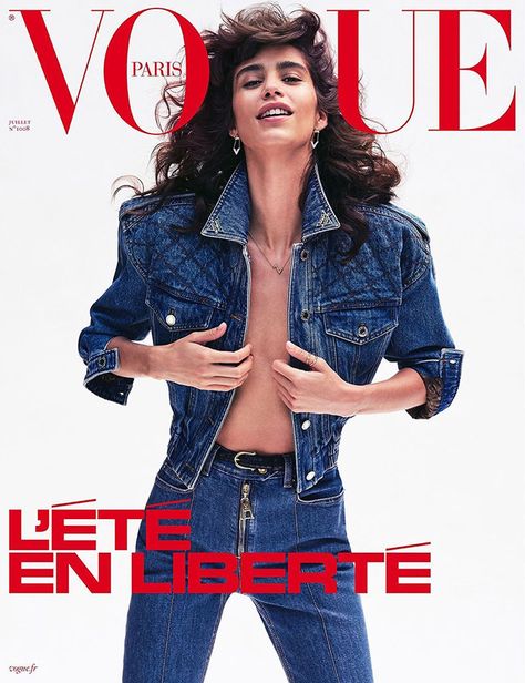 Mica Argañaraz is the Cover Star of Vogue Paris July 2020 Issue Alexandre Arnault, Mica Arganaraz, Denim Photoshoot, Denim Editorial, Double Denim Looks, Edie Campbell, Emmanuelle Alt, Magazine Vogue, Vogue France