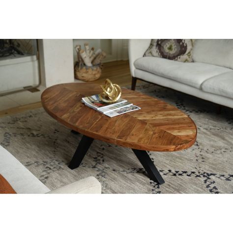 Loon Peak® Dawnett Coffee Table | Wayfair Anton Coffee Table, Coffee Table Overstock, Oval Wood Coffee Table, Oval Coffee Table, Assembly Table, Reclaimed Wood Coffee Table, Table Surface, Oval Coffee Tables, Sofa End Tables