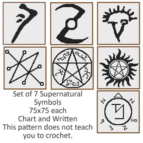 https://buff.ly/2w9nWYB Crochet Supernatural Pattern, Supernatural Crochet Patterns, Crochet Supernatural, Supernatural Crochet, Supernatural Blanket, Supernatural Symbols, Crochet Baby Blanket Beginner, Crochet 101, Graph Patterns